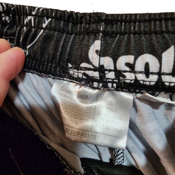 Ghost Face Sleep Pants Black & White Ghost Print Mens S - Picture 4 of 4